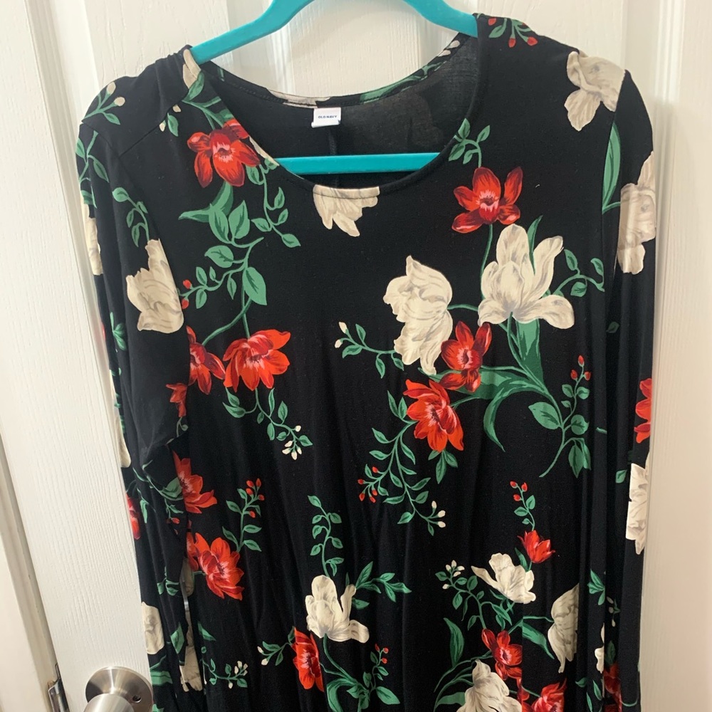 Old navy dress stretch floral size large